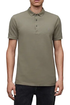 AllSaints Reform Ss Polo Planet Grey