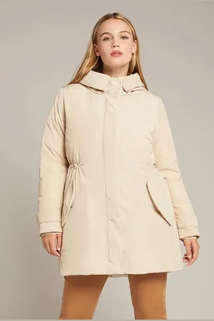 Elena Miro Long Genuine Down Jacket Natural