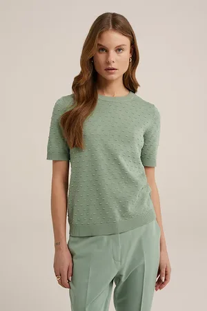 WE Fashion Knitted Pullover Greyish Green