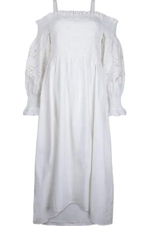 AllSaints Launa Broderie Dress Chalk White