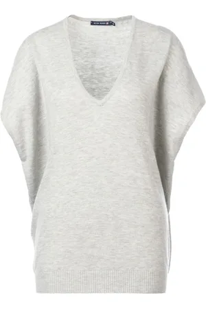 River Woods V-neck Poncho Grey