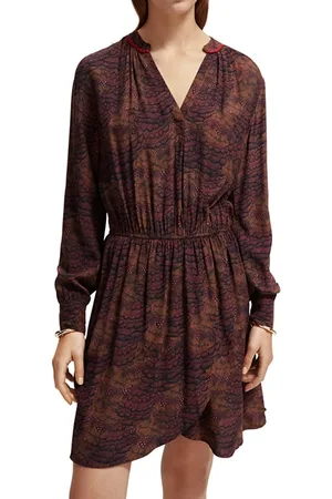 Scotch&Soda Elasticated Waist Mini Dress Feather