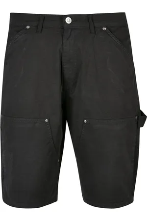 Urban classics Double Knee Carpenter Shorts Black