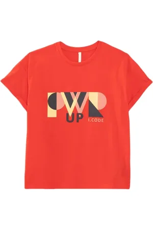 ICODE Crimson Red T-shirt With Xl Slogan