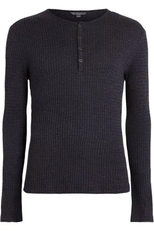 John Varvatos Hayes Regular Fit Ls Hen Ley With Textur Midnight