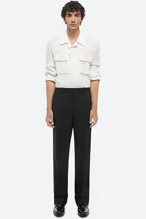 Helmut Lang Relaxed Trouser Polyester, Virgin Wool, Elastane Black