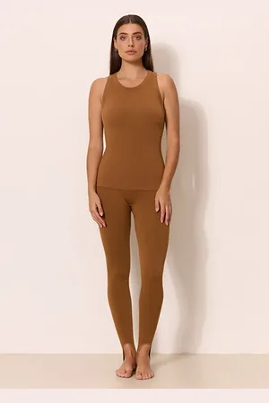 Lune Active Maia Micromodal Soft Rib Highwaisted Legging Nuthatch