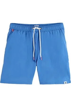 Scotch&Soda Mid Length - Recycled Nylon Solid Swimshort Blue