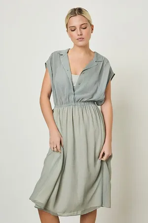American Vintage Sleeveless Loose Printed Dress Odette Print