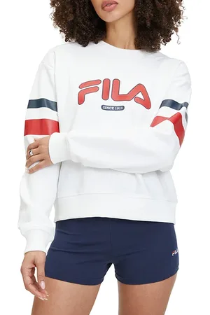 Fila Latur Graphic Crew Sweat Bright White
