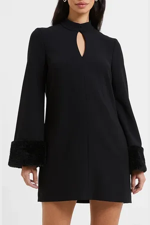 French Connection Whisper Ruth Slv Detail Dress Black