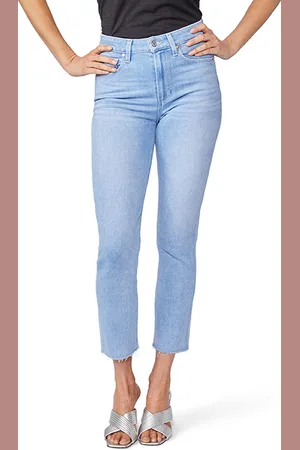 Paige Sarah Slim Crop Raw Hem Park Ave