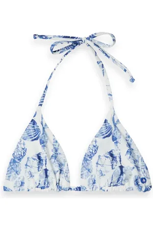 Scotch&Soda Reversible Bikini Top Shell Batik Blue