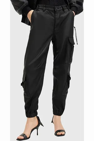AllSaints Himari Cargo Trouser Coated Black