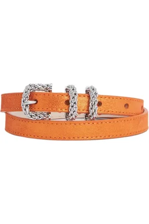 By Far Kat Burnt Orange Jeans Lame Leather Burnt Orange