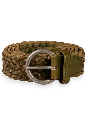 Scotch&Soda Braided Leather Belt Khaki
