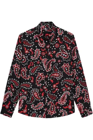 The Kooples Chemise A Manches Longues Col Classique Black - Red