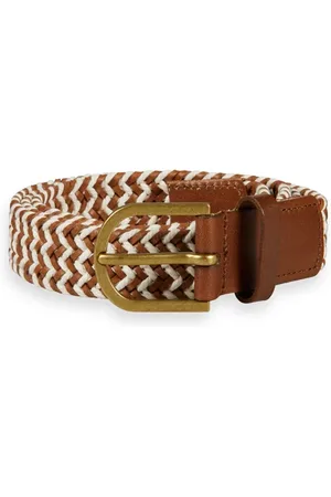 Scotch&Soda Braided Leather And Cord Belt Seastone