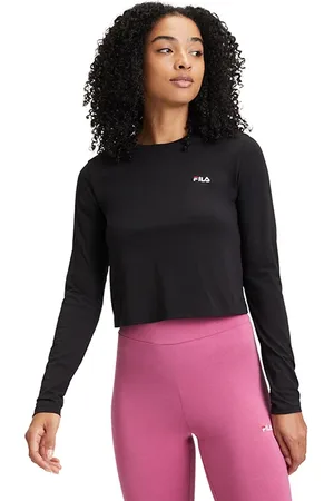 Fila Benndorf Cropped Long Sleeve Shirt Black