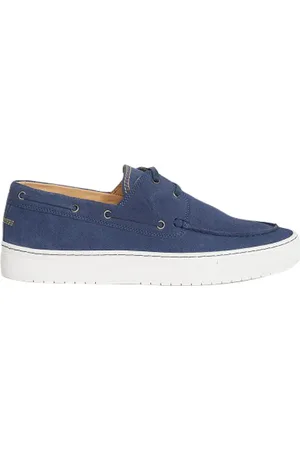 White Stuff Liam Suede Cupsole Boat Shoe Mid Blue