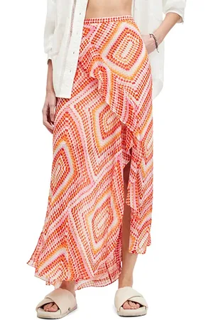 AllSaints Sara Luisa Skirt Blood Orange