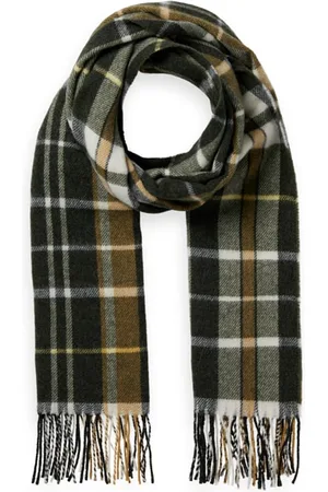 Scotch&Soda Wool Brushed Checked Scarf Military/ Sand Check