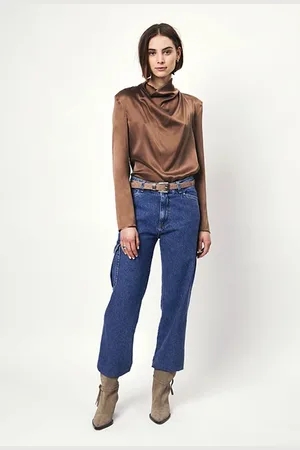 Dante 6 Ipsum Silk Drapey Top Pure Taupe