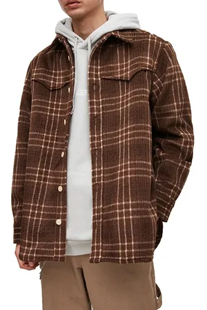 AllSaints Nikko Ls Shirt Wicker Brown
