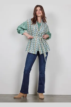 DIDI Sleeveless Vest Diam Print Granite Green With Troy Print