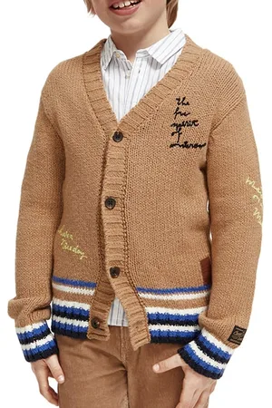 Scotch&Soda Intarsia Cardigan Camel