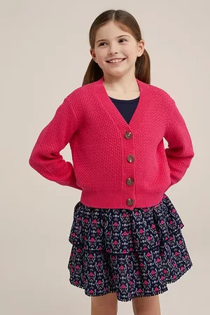 WE Fashion Knitted Cardigan Bright Pink