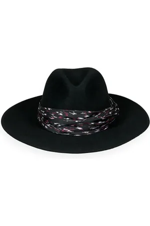 Scotch&Soda Printed Scarf Fedora Hat Black
