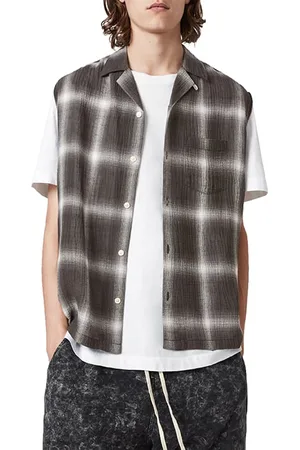 AllSaints Midtown Sl Shirt Candlelit Black