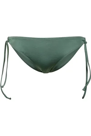 French Connection Lace Up Bikini Bottoms Green