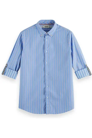 Scotch&Soda Regular Fit Striped Shirt Blue White Stripe