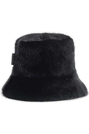 By Far Fletcher Bucket Hat Black Faux Fur