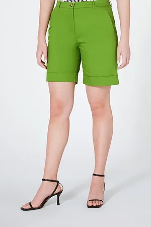 Elena Miro Gabardine Short Trousers Light Green