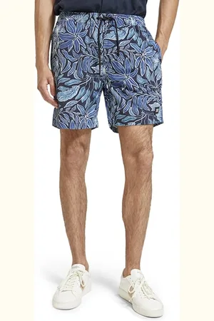 Scotch&Soda Mid-length Printed Swim Shorts Nocturnal Floral Blue