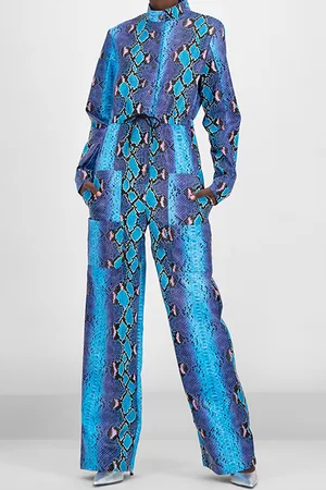 Daily paper Blue Snake Gree Jumpsuit