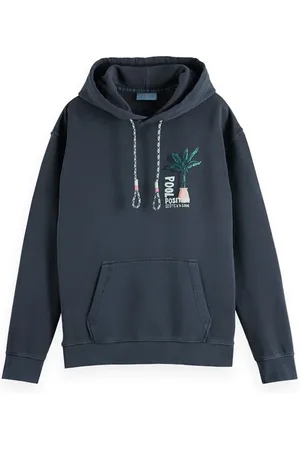 Scotch&Soda Garment Dye Artwork Hoodie Navy