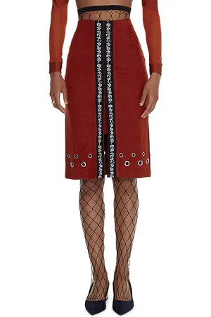 Daily paper Rusty Red Maxime Eyelet Skirt