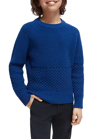 Scotch&Soda Boys Cable Knit Pullover Space Blue