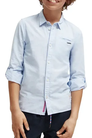 Scotch&Soda Classic Yarn-dyed Shirt In Organic Cotton Blue Stripe