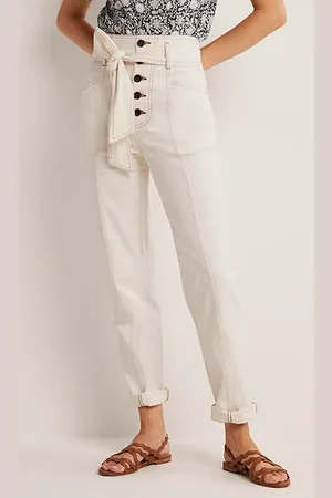 Boden Belted High Rise Jeans Ecr