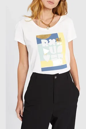 ICODE Off-white T-shirt With Arty Slogan