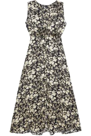 The Kooples Long Sleeveless Dress Black Brown