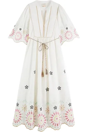 Scotch&Soda Broderie Maxi Dress Vanilla White