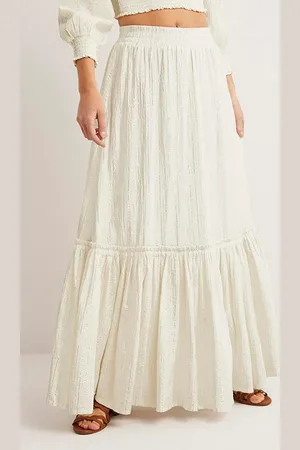 Boden Cotton Metallic Maxi Skirt Ivo