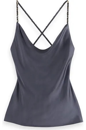 Scotch&Soda Cowlneck Camisole With Sequin Straps Antra