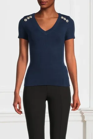 Guess GUESS Teti Ss Vn Sweater T Secret Blue